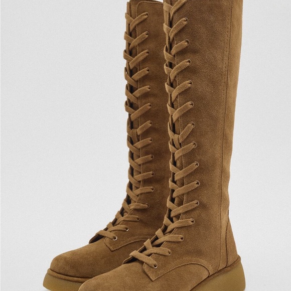 Suede Laced Boots - Picture 4 of 10